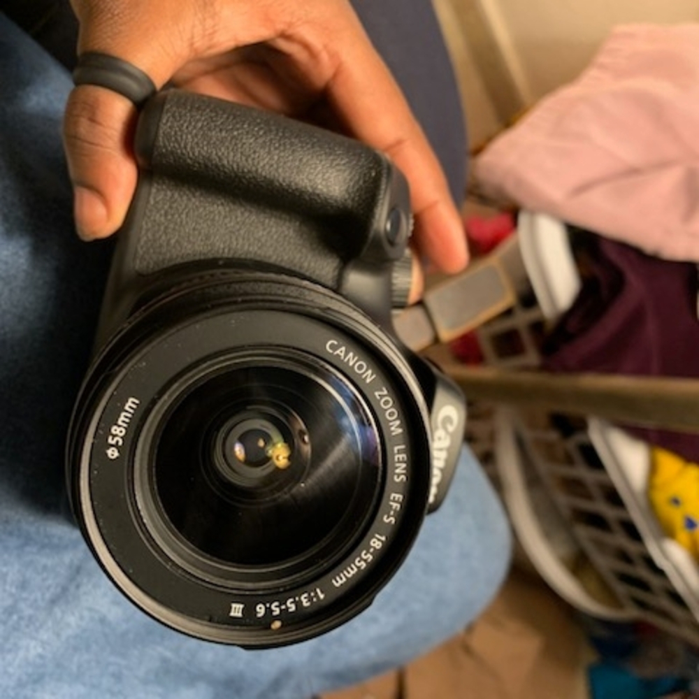 Canon Black Digital Camera with Professional Lens
